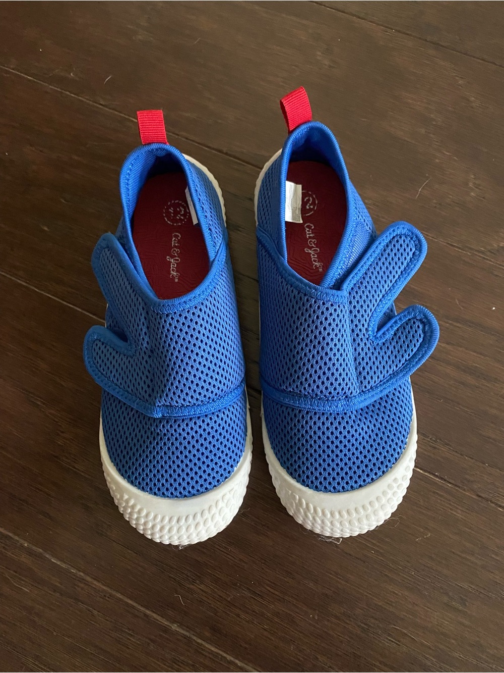 Kids Blue Mesh water shoes with Velcro Strap